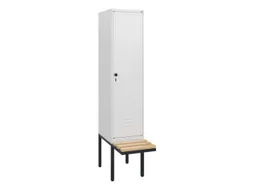 locker met bank,HxBxD 1950x400x815mm,1vak,vak B 400mm,draaigrendel