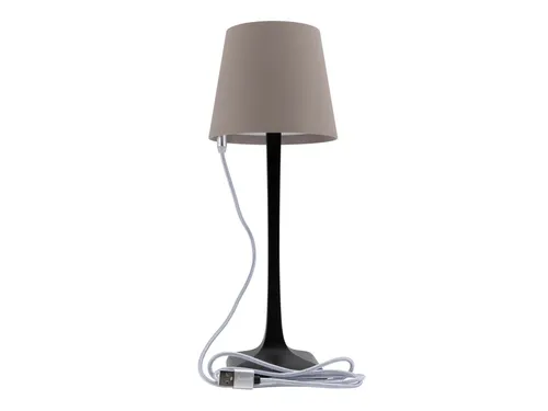Securit Tafellamp Milano LED Zwart-Taupe oplaadbaar dimbaar