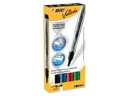 Viltstift Bic Velleda liquid whiteboard rond medium assorti doos à 4