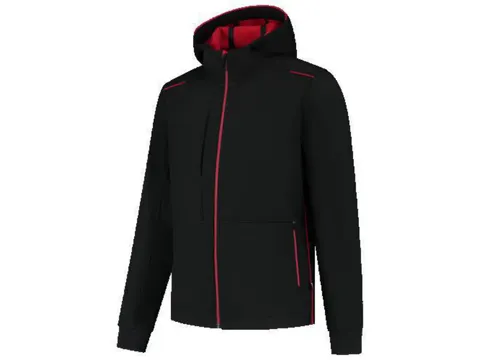 Tricorp 402705 softshell, zwart/rood, maat S, per stuk
