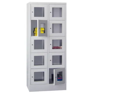 Vakkenkast Vensterdeuren 1850x830x500mm 10 Vakken B 400mm Cilinderslot