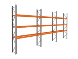 palletstelling,basis+2xaanbouw,HxBxD 3990x8500x750mm,vakl. 3000kg