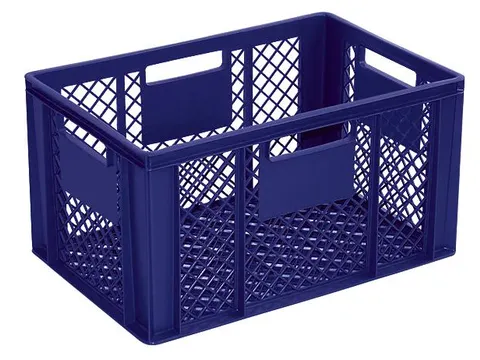 Euronorm Stapelkrat Pe 320x600x400mm 63liter Open Blauw