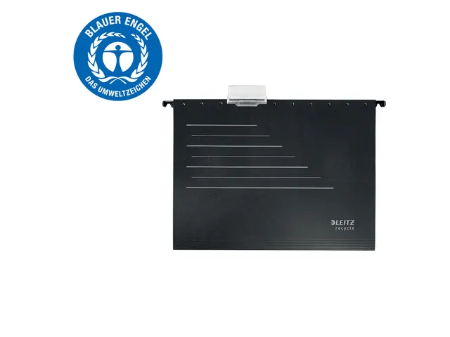 Hangmap Leitz Alpha Recycle A4 verticaal V-bodem zwart