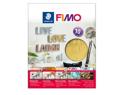 Bladmetaal Staedtler Fimo 8781 14x14cm goud 10 vel