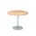 vergadertafel,HxØ 745x1000mm,rond,schotelvoet zilverkleurig,ronde bui