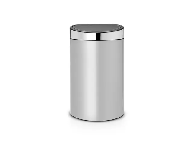 Touch Bin New 40 Liter Grijs Metallic Rvs