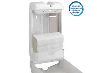 Handdoek Scott Slimfold m-vouw 1-laags 19x29,5cm wit 16x110stuks 5856 - 6