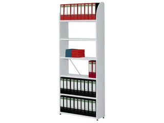 Basisveld 2250x1000x325mm 6legborden 1zijpaneel Zonder Achterwand Wit - 1
