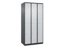 dubbeldekse locker,HxBxD 1850x900x500mm,3x2vak.,vak B 300mm,cil.-slot