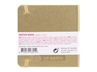 Schetsboek Talens Art Creation 80 witte vellen 140gr 120x120mm witgoud - 3