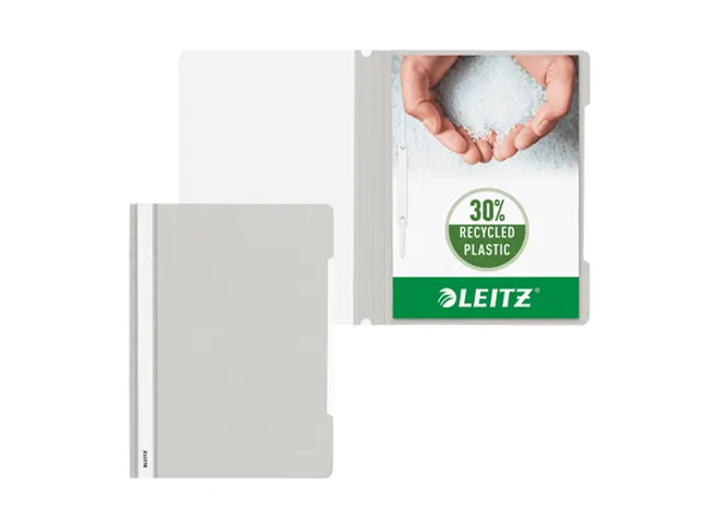 Snelhechter Leitz 4191 standaard A4 grijs 30% gerecycled plastic