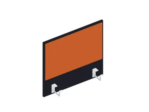 baliepaneel bureau aanbouw links B 600mm CC-zwart BN3012-oranje