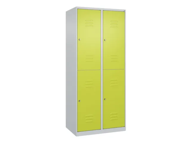 dubbeldekse locker,HxBxD 1850x800x500mm,2x2vak.,vak B 400mm