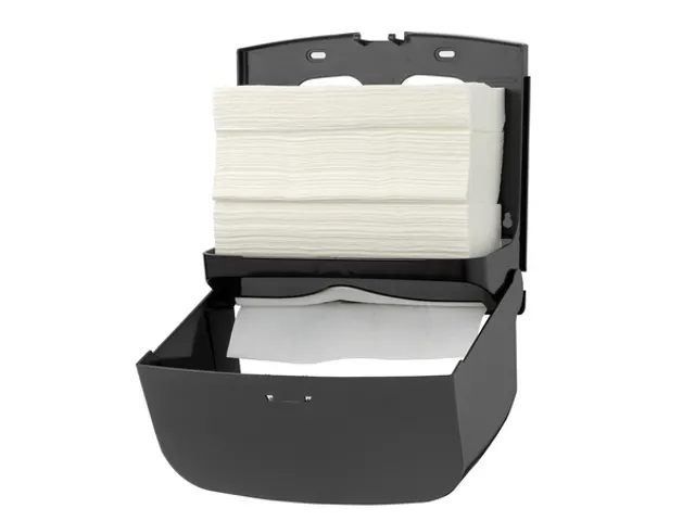PlastiQline Handdoekdispenser mini kunststof zwart ABS wandmontage