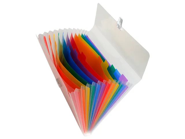 Trieur valisette polypropylène 13 compartiments Crystal - 33x25cm - C