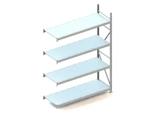 Breedvakstelling Aanbouwveld Hxbxd 2500x1851x650mm 4 Stalen Legborden - 1