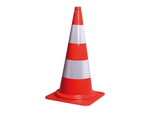 pion,HxB 750x400mm,PVC,oranje,fluorescerend,m. reflectieband