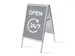 Stoepbord A1 complete set met print 'Open 24/7' Grijs