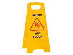 Waarschuwingsbord Geel Gladde Vloer Inklapbaar 58x29,5x35cm