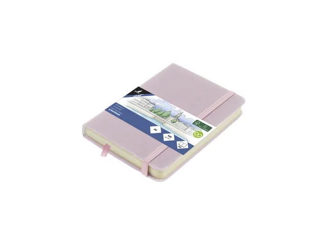 Schetsboek Kangaro A6 violet PU hardcover 80 blad 140 grams roomwit pa