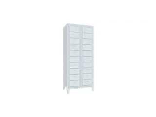 Vakken-/sorteerkast 1850x770x500 2x10vakken Poten Cilinderslot Ral7035 - 2