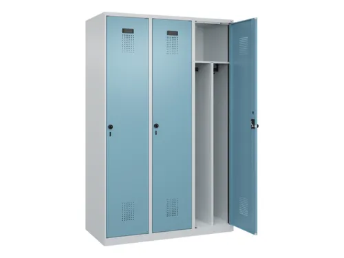 locker voor scheiding van kleding,HxBxD 1850x1200x500mm,3vak