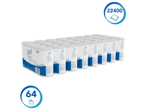 Toiletpapier Scott Essential 2-laags 350 vel wit 8519