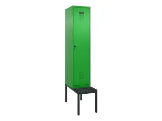 locker met bank,HxBxD 2120x400x815mm,1vak,vak B 400mm,draaigrendel - 2