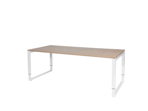 Domino Plus Bureau Hoogte Verstelbaar 2000x900mm Hav/Kers 25mm Wit