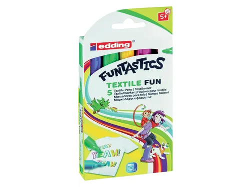 Viltstift edding 17 textiel fun rond 2-3mm set à 5 stuks