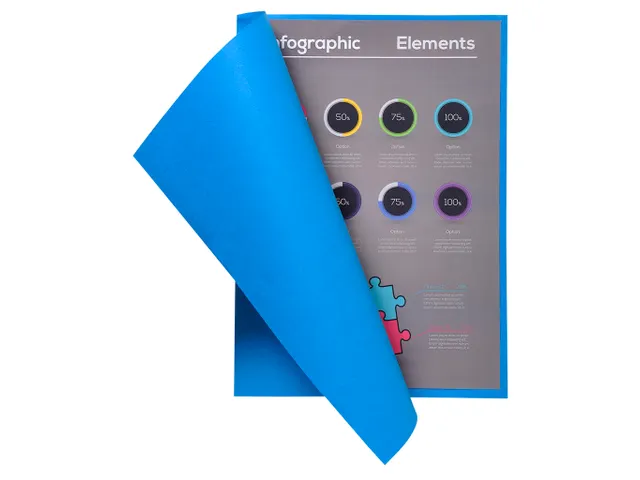 Dossiermap FLASH 220 100% Gerecycleerd 24x32cm Donkerblauw 100 Stuks