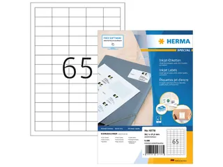 HERMA 10778 Inkjet etiketten A4 38,1x21,2mm Wit mat 5200 stuks - 1
