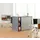 Jaloeziedeurkast 1200x800x450mm Sokkel Aluzilver Decor Eiken-Mocca