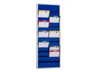 orderplanner,20vakken,HxBxD 1278x554x74mm,plank(en) plaatstaal,blauw - 3