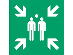 Pictogram bordje Djois Verzamelplaats 300x300mm groen