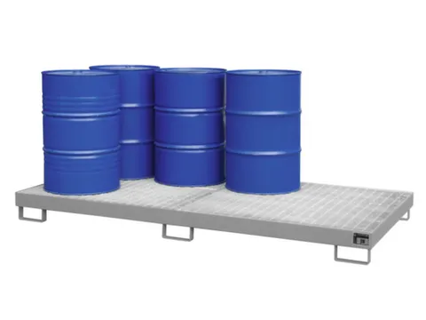 opvangbak,v. 8x200l vat,opvangvol. 240l,HxBxD 210x1300x2650mm