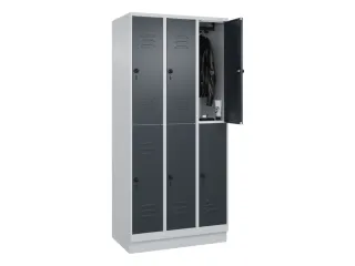 dubbeldekse locker,HxBxD 1950x900x500mm,3x2vak.,vak B 300mm - 3