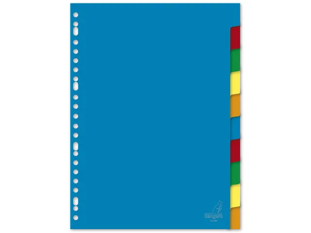 Tabblad Kangaro A4 blanco PP 120micron 10-delig 23-gaats krimp a 10 se