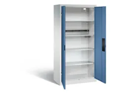 acculaadkast 1950x930x500mm 5stekkerdozen 230V cil.-slot front RAL5023
