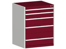 ladekast 1000x800x650mm 5laden zware lasten RAL7035 front RAL3004