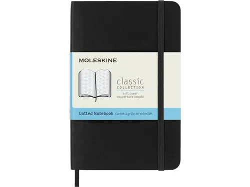 Notitieboek Moleskine pocket 90x140mm dots soft cover zwart