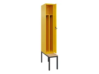 locker met bank,voor scheiding van kleding,HxBxD 2120x300x815mm,1vak - 1