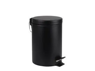 Afvalbak BRASQ pedaalemmer 12 liter zwart rvs - 2