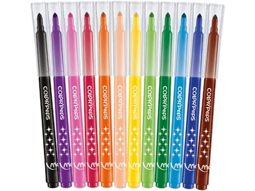 Maped Viltstift Color'Peps 12 Stiften in een Kartonnen Etui