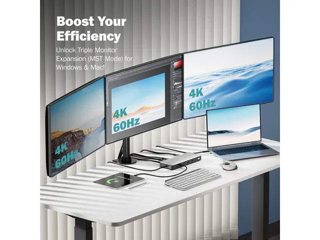 DIGITUS USB-C Docking Station 13 Poort Grijs