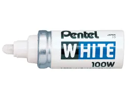 Viltstift Pentel 100W rond 4mm wit