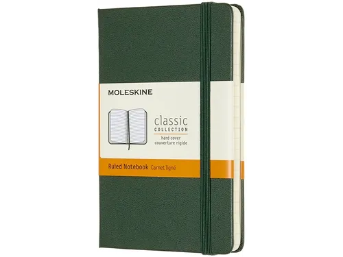 Notitieboek Moleskine pocket 90x140mm lijn hard cover myrtle green