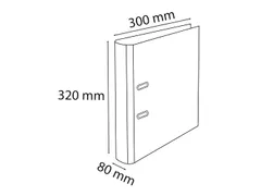 Ordner ronde rug 80m m Aquarel past.geel