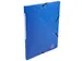Elastomappen glanskarton 3 kleppen monobloc-Blauw